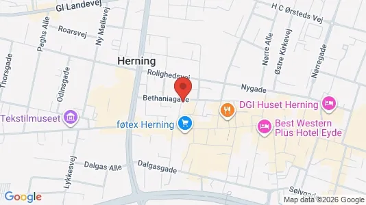Liikekiinteistöt Vuokrattavana i Herning - kort over placeringen