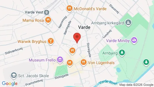 Commercial properties for rent i Varde - kort over placeringen