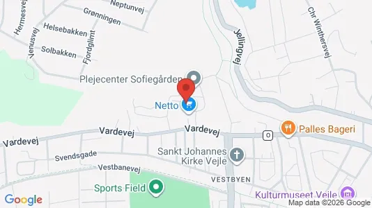 Lokaler til leje i Vejle Centrum - kort over placeringen