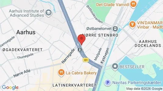 Gewerbeflächen zur Miete i Aarhus C - kort over placeringen