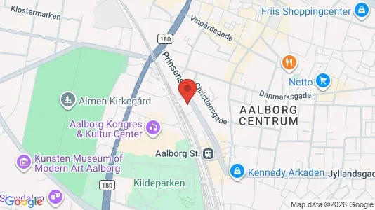 Lokaler til leje i Aalborg Centrum - kort over placeringen