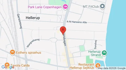 Företagslokaler för uthyrning i Hellerup - kort over placeringen