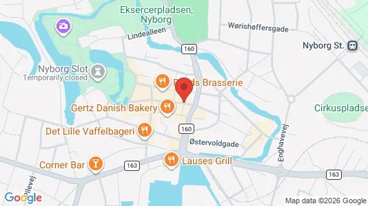 Liikekiinteistöt Vuokrattavana i Nyborg - kort over placeringen