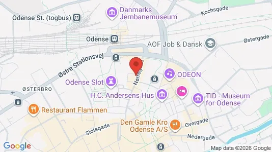 Liikekiinteistöt Vuokrattavana i Odense C - kort over placeringen