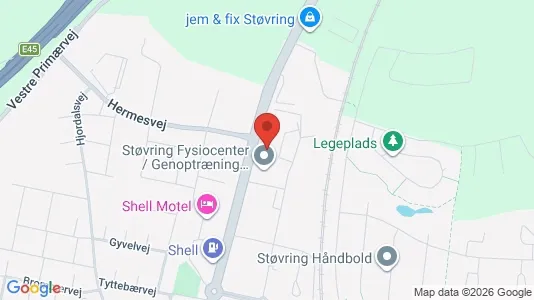 Commercial properties for rent i Støvring - kort over placeringen