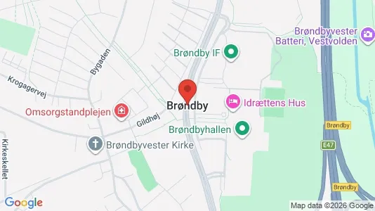 Propiedades comerciales En alquiler i Brøndby - kort over placeringen