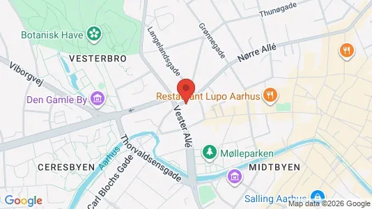 Commercial properties for rent i Aarhus C - kort over placeringen