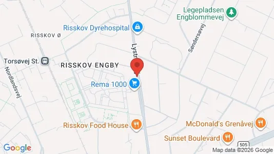 Commercial properties for rent i Risskov - kort over placeringen