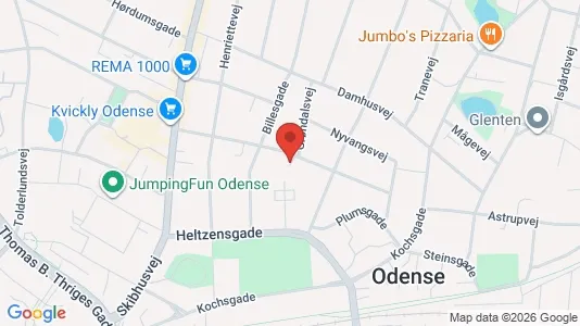 Lokaler til leie i Odense C - kort over placeringen