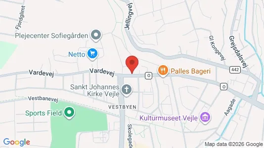 Commercial properties for rent i Vejle - kort over placeringen