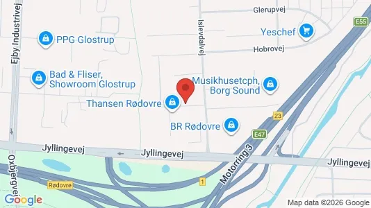 Commercial properties for rent i Rødovre - kort over placeringen