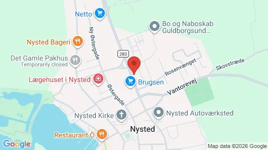 Commercial properties for rent i Nysted - kort over placeringen
