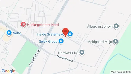 Commercial properties for rent i Aalborg Øst - kort over placeringen
