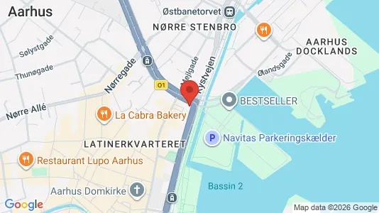 Propiedades comerciales En alquiler i Aarhus C - kort over placeringen