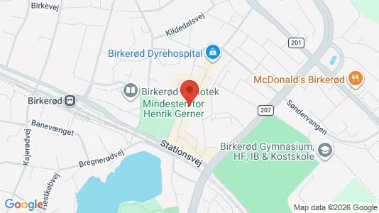 Commercial properties for rent i Birkerød - kort over placeringen