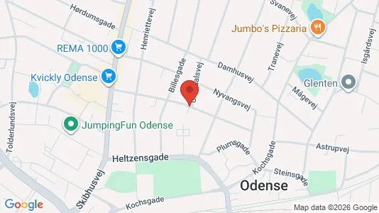 Liikekiinteistöt Vuokrattavana i Odense C - kort over placeringen