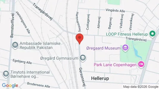 Liikekiinteistöt Vuokrattavana i Hellerup - kort over placeringen