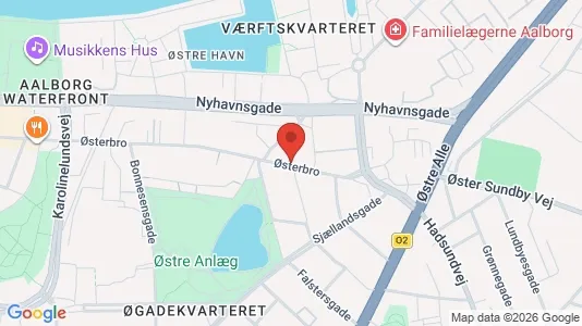 Lokaler til leie i Aalborg - kort over placeringen