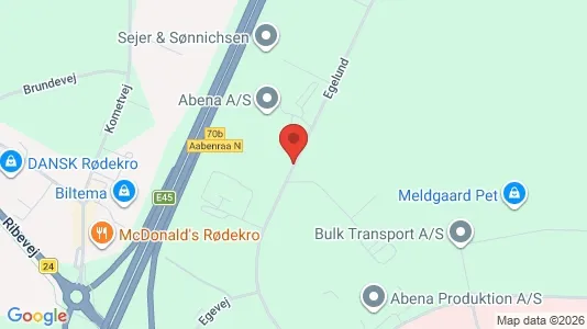 Commercial properties for rent i Aabenraa - kort over placeringen