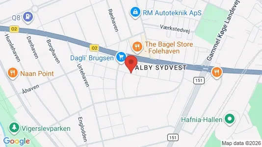 Commercial properties for rent i Valby - kort over placeringen