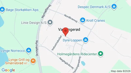 Commercial properties for rent i Lynge - kort over placeringen