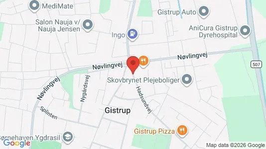 Commercial properties for rent i Gistrup - kort over placeringen