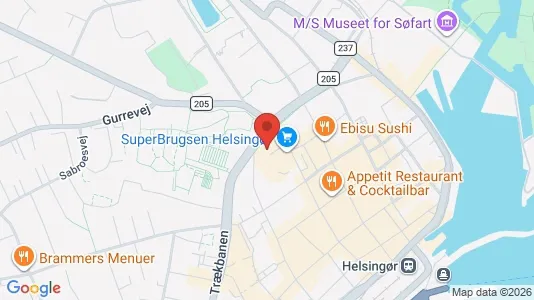 Commercial properties for rent i Helsingør - kort over placeringen