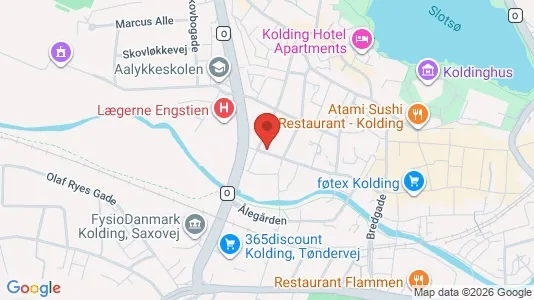 Företagslokaler för uthyrning i Kolding - kort over placeringen