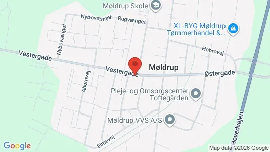 Liikekiinteistöt Vuokrattavana i Møldrup - Kuva Google Street Viewstä