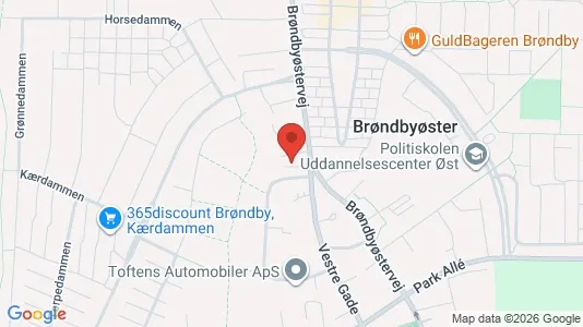 Commercial properties for rent i Brøndby - kort over placeringen
