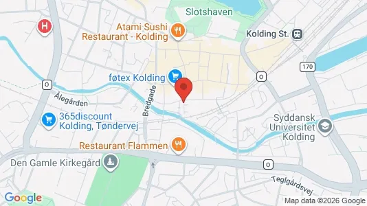 Commercial properties for rent i Kolding - kort over placeringen