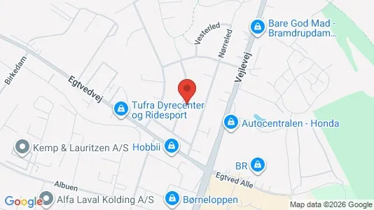 Gewerbeflächen zur Miete i Kolding - kort over placeringen