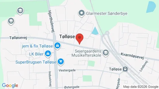 Lokaler til leje i Tølløse - kort over placeringen
