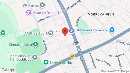 Liikekiinteistöt Vuokrattavana i Aarhus N - kort over placeringen