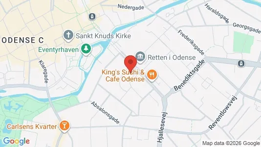 Commercial properties for rent i Odense C - kort over placeringen