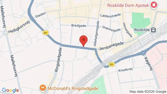 Commercial properties for rent i Roskilde - kort over placeringen
