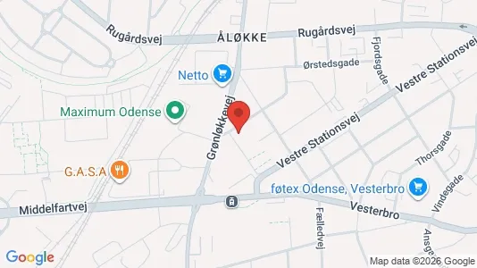 Gewerbeflächen zur Miete i Odense C – Foto von Google Street View