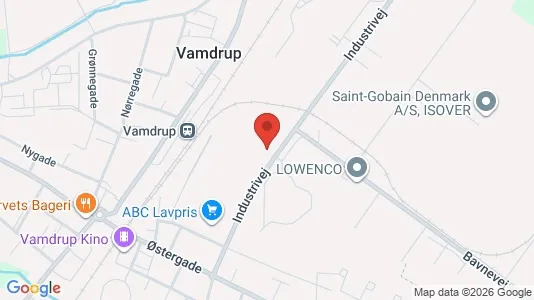 Commercial properties for rent i Vamdrup - kort over placeringen