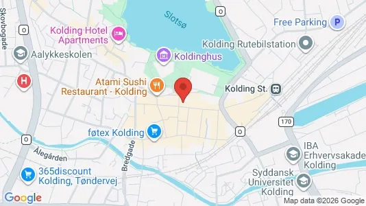 Commercial properties for rent i Kolding - kort over placeringen