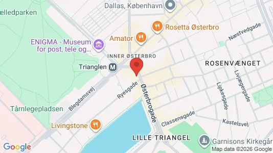 Lokaler til leie i Østerbro - kort over placeringen