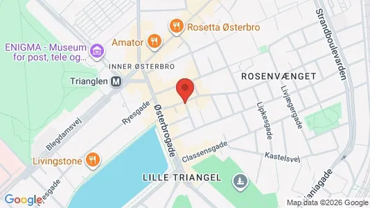 Commercial properties for rent i Østerbro - kort over placeringen