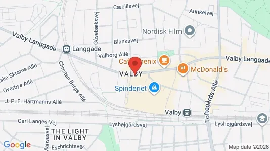 Liikekiinteistöt Vuokrattavana i Valby - kort over placeringen