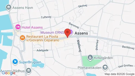 Commercial properties for rent i Assens - kort over placeringen