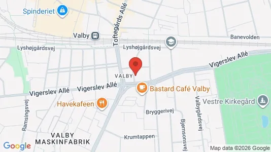 Företagslokaler för uthyrning i Valby - kort over placeringen
