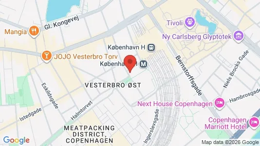 Commercial properties for rent i Vesterbro - kort over placeringen