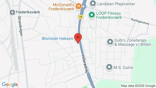 Commercial properties for rent i Frederiksværk - kort over placeringen