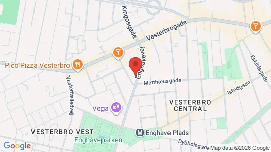 Gewerbeflächen zur Miete i Vesterbro - kort over placeringen