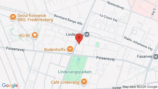 Gewerbeflächen zur Miete i Frederiksberg - kort over placeringen