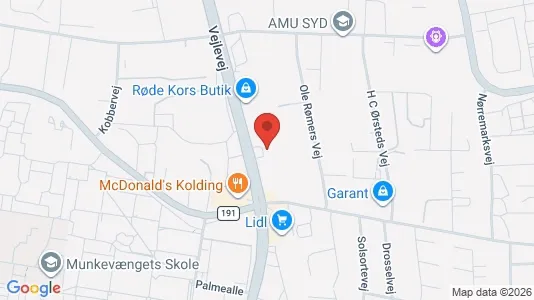 Commercial properties for rent i Kolding - kort over placeringen