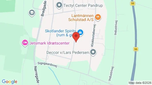 Gewerbeflächen zur Miete i Pandrup - kort over placeringen